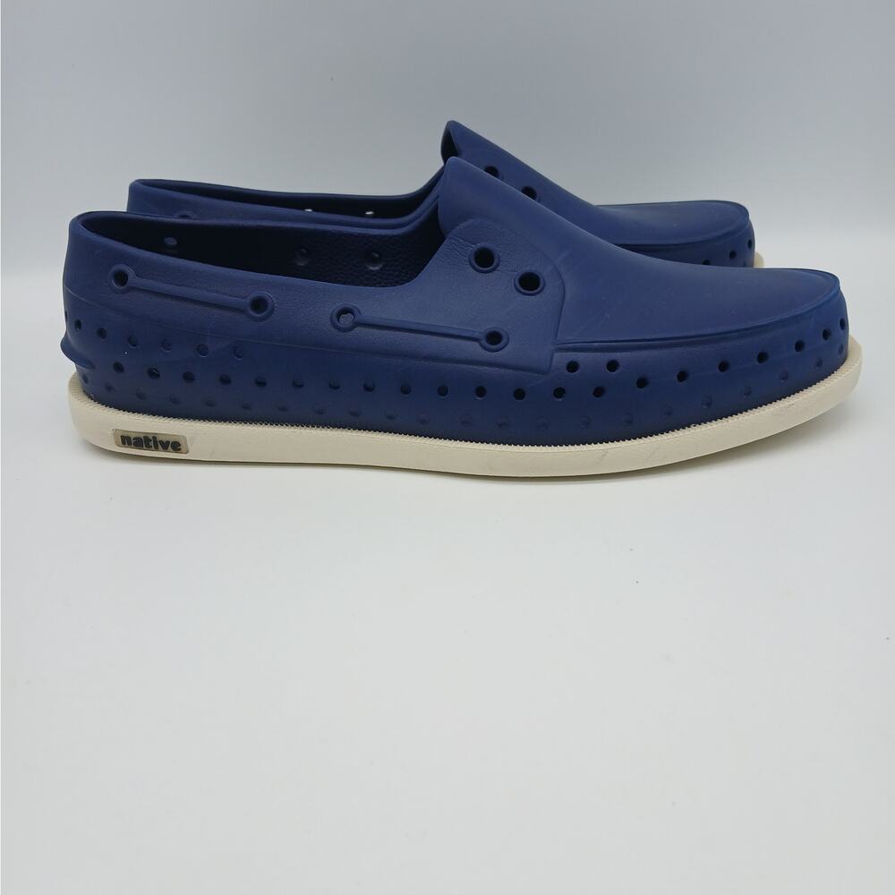 Native Unisex Howard Sugarlite Slip on Rubber Loafers Boat Shoes M8/W10 Navy - Picture 3 of 11